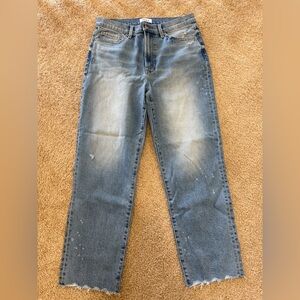 Pistola Faded Blue Women Flare and Straight Wide Leg Jeans